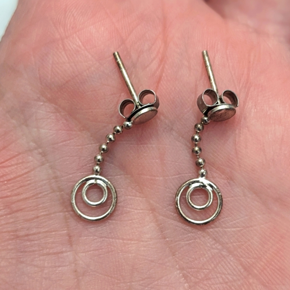 Sterling Silver Dangling Earrings